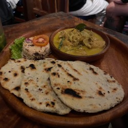 Rice or Coconut Roti & Curry 